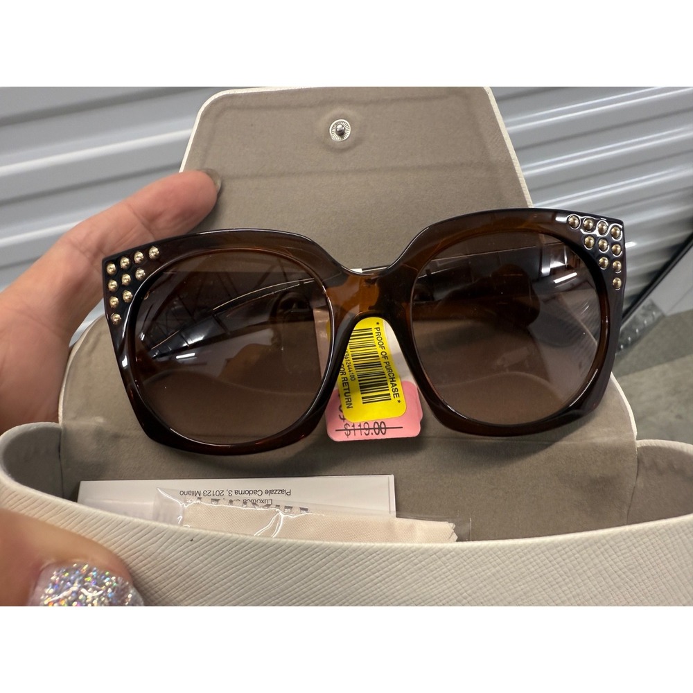 New Michael Kors Destin Sunglasses Rectangle 56mm Authentic BROWN NEW!!